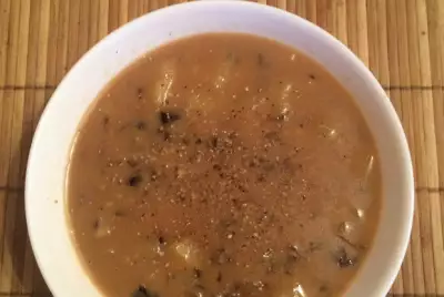 Суп из сушеных грибов с плавленым сыром