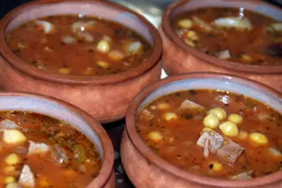 Азербайджанский суп пити в горшочках