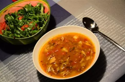 Суп с чечевицей и томатами
