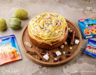Пирог «Пасхальный цветок» с корицей