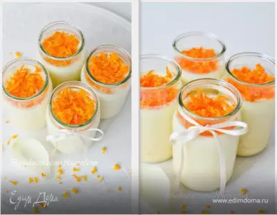Десерт из йогурта,апельсина и марципана