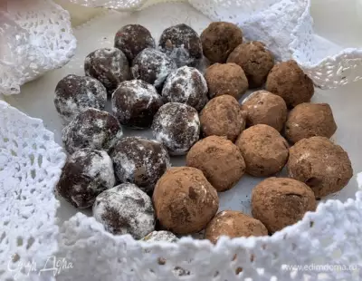 Шоколадные трюфельные шарики из печенья