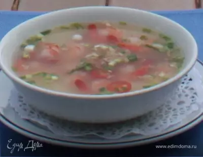 Тайский суп с креветками