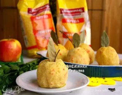 Картофельные «яблоки» с начинкой из пшена
