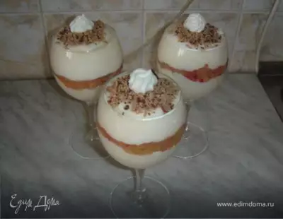 Творожный десерт с абрикосами фото