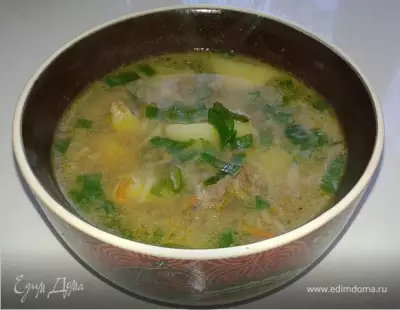 Суп с куриной печенью (обед отличника)