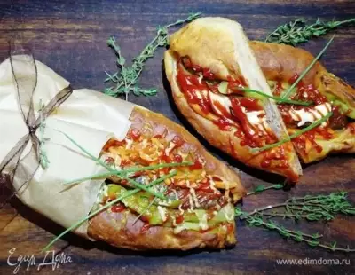 Баварские бутерброды-булочки с колбасой