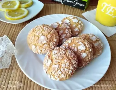 Лимонно-кокосовое печенье с трещинками