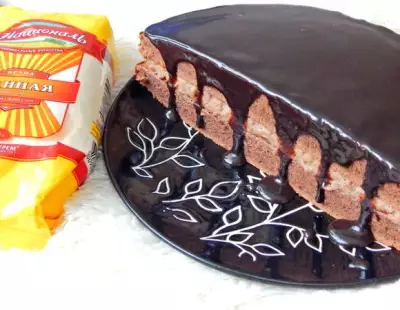 Шоколадный пирог с манным кремом
