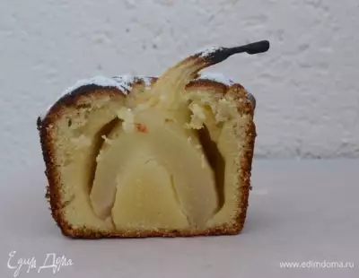 Лимонный кекс с грушами