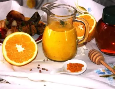 Апельсиново-медовый соус с кориандром