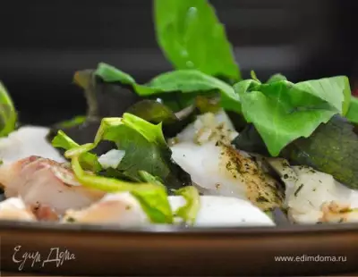 Треска паровая с микс-салатом. (Steam Cod Fish &amp;  Mix Salad)