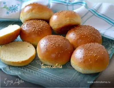 Домашние булочки для гамбургеров homemade hamburger buns