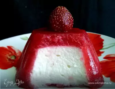 Творожный десерт «В красном» фото