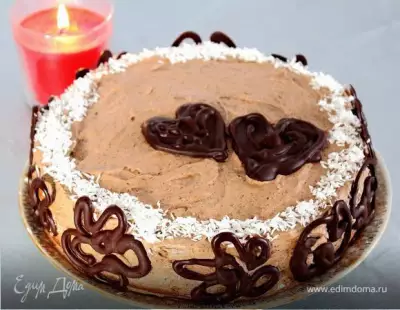 Торт бананово-шоколадный «Про любовь»