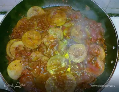 Кабачковое карри с помидорами courgette curry with tomatoes