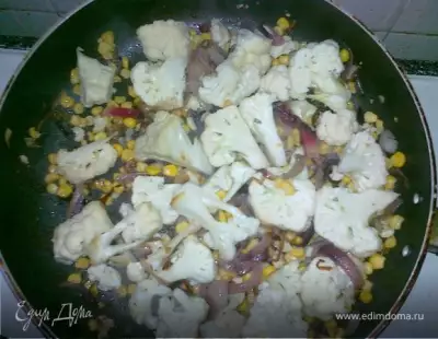 Кукуруза с цветной капустой и мятой balti corn with cauliflower amp mint