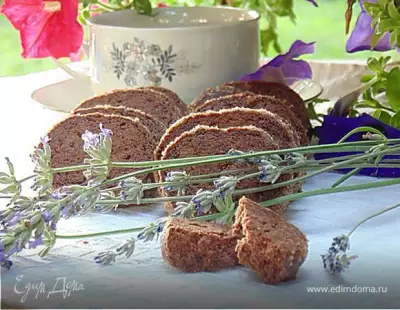 Шоколадное печенье с лавандой фото