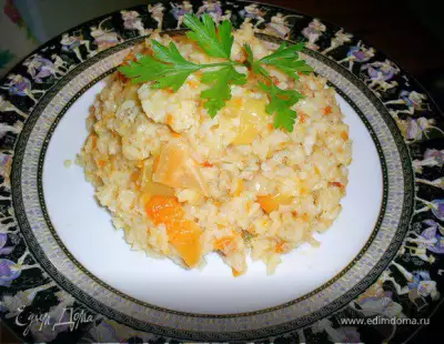 Рис, тушенный с мясом и овощами, или почти ленивый фаршированый перец