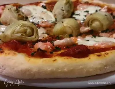 Пицца "Посейдон" с артишоками и креветками
