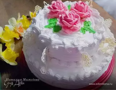 Двухъярусный торт юбилейный