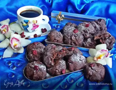 Печенье с шоколадом и клюквой "Чёрный лес"