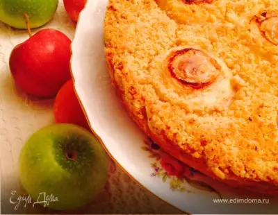 Яблочный пирог с пудинговой начинкой