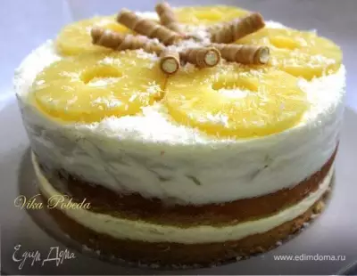 Торт "Ананасово-кокосовый"