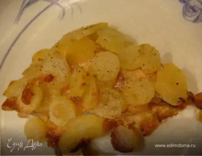 Золотая рыбка - окунь под картофельной чешуей