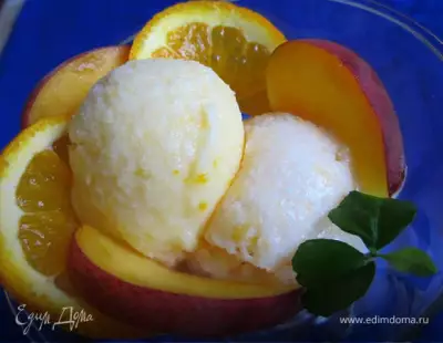 Апельсиновое и персиковое мороженое