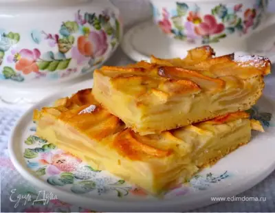 Французский яблочный пирог gâteau invisible aux pommes