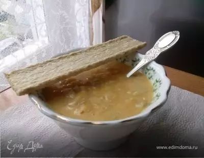 Крем суп с красной чечевицей и кукурузой