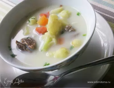 Сырный суп с цветной капустой