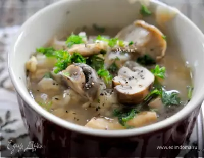 Суп грибной с шиитаке и шампиньонами
