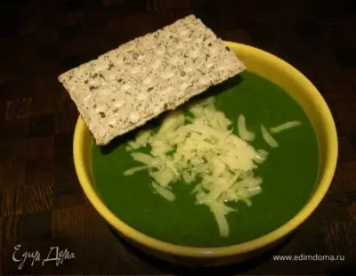 "Зелененький он был", или крем-суп из цветной капусты и шпината с кокосовым молоком