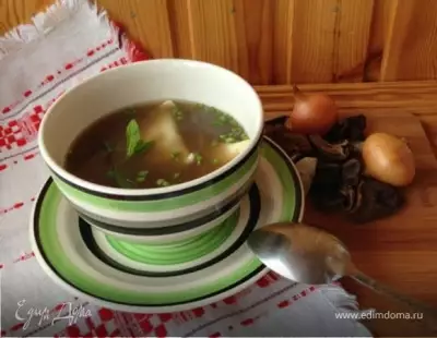 Грибной суп с ушками