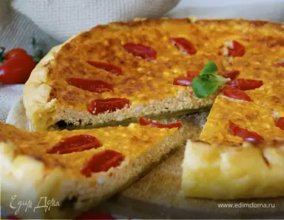 Закусочной пирог с рикоттой и соусом песто (Torta di ricotta e pesto)