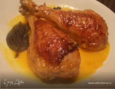 Курица с чесноком и паприкой в сливках