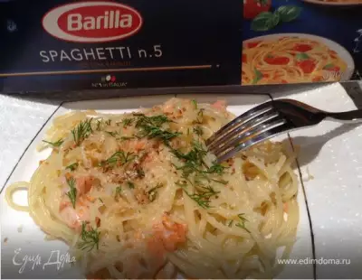 Спагетти с рыбкой
