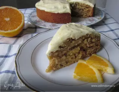 Тыквенный пирог со специями под цитрусовым кремом (Orange and Spice Pumpkin Cake)