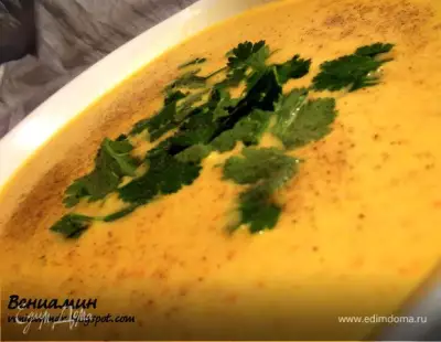 Чечевично морковный суп пюре с карри