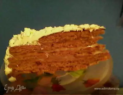 Шоколадно-медовый торт на сковороде