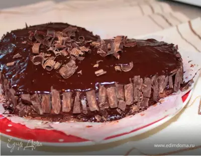 Шоколадно бананово творожный торт шикарный