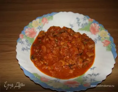 Морепродукты в томатном соусе