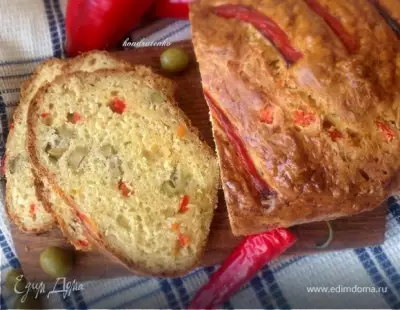Хлеб с оливками и пармезаном мотивы италии