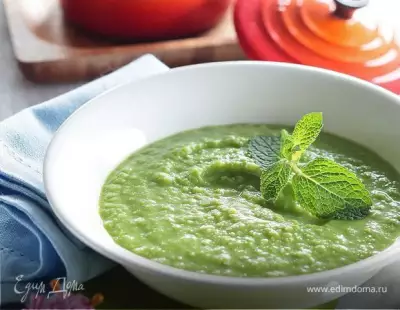 Детский суп из зеленого горошка