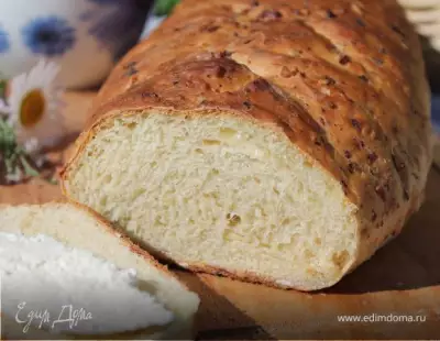 Горчичный хлеб на твороге с  сыром