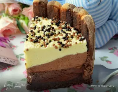 Шоколадный торт из трех муссов варенька