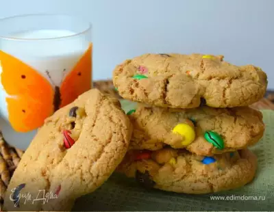 Печенье "Радуга" с m&m’s (Giant Rainbow Cookies)