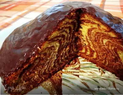 Волнистый кекс под шоколадным соусом "Невесомая нежность"